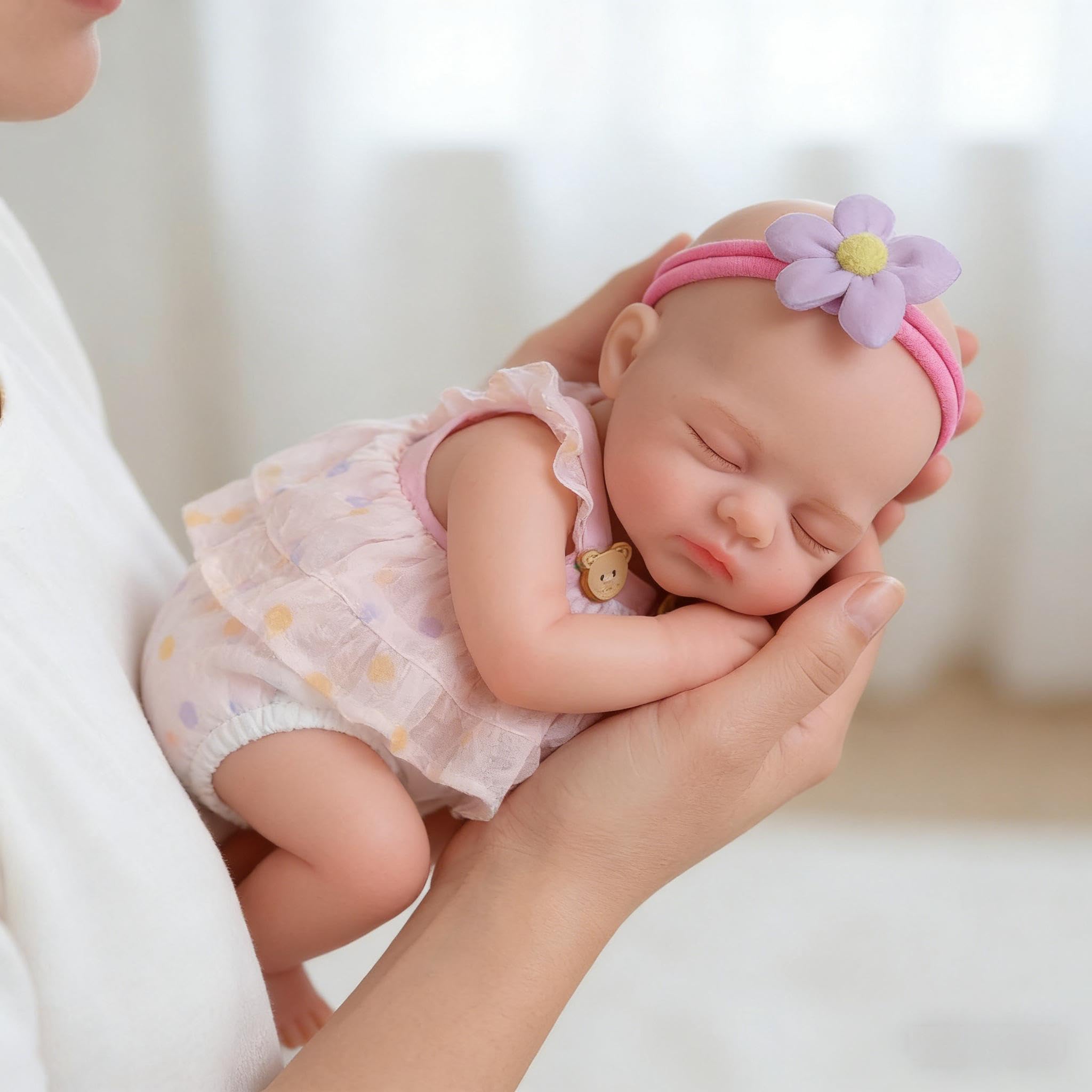 RXDOLL Full Silicone Reborn Baby Dolls Girl 12 Inch Lifelike Reborn Baby Dolls Squishy Silicone Full Body Realistic Newborn Babies Anatomically Correct Girl Doll for Kids 3+ โ image 1