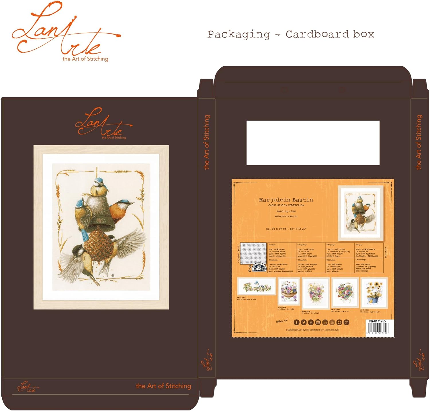 Lanarte Cross Stitch kit MB Birdhouse II, Counted, DIY