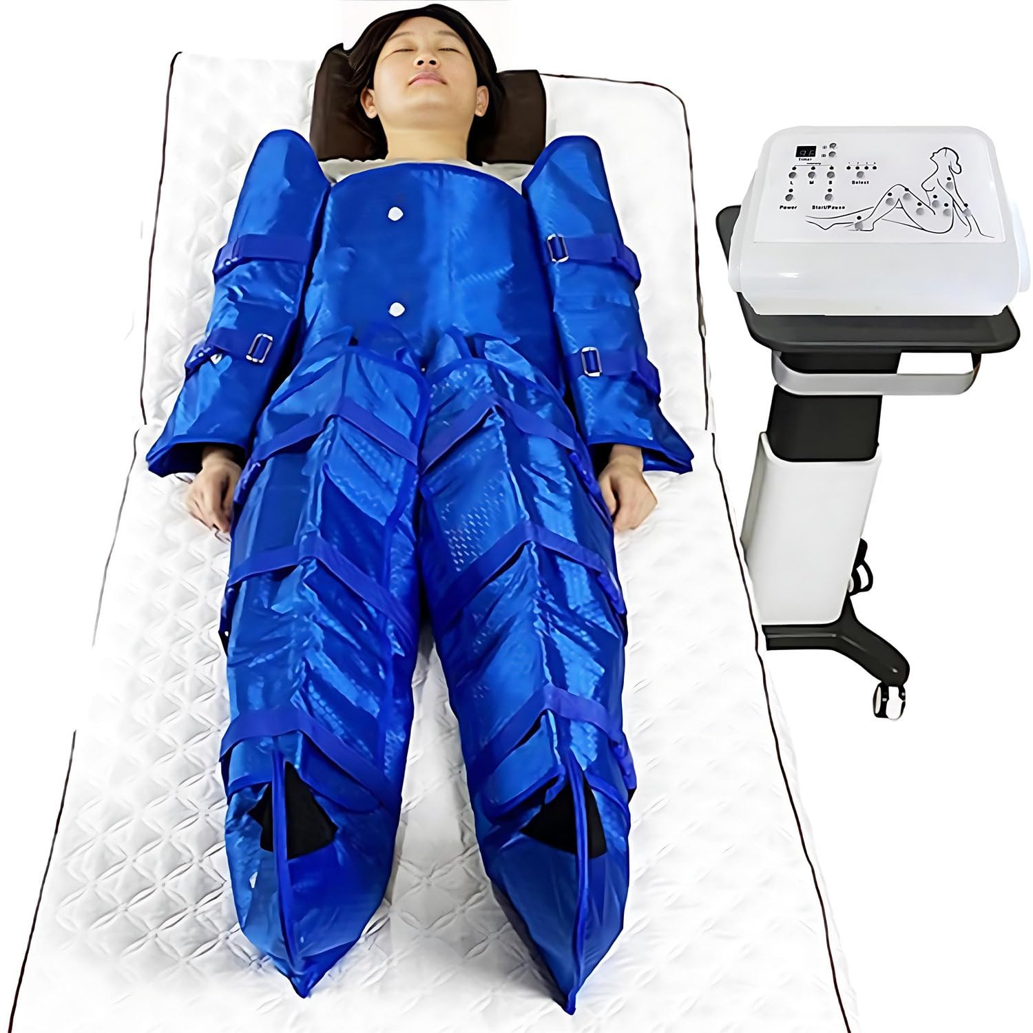 Professionelles Tragbares Lymphdrainage-Pressotherapiegerät, Elektrisches Armmassagegerät Mit Luftdruck, Muskelentspannung Für Beine, Taille Und Körper, 4 Modi Mit Timerfunktion