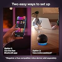 Vista 4 de Philips Hue Smart 40W B39 Bombilla LED en forma de vela - Luz de ambiente blanco y color cambiante - 1 paquete - 450LM - E12 - Control