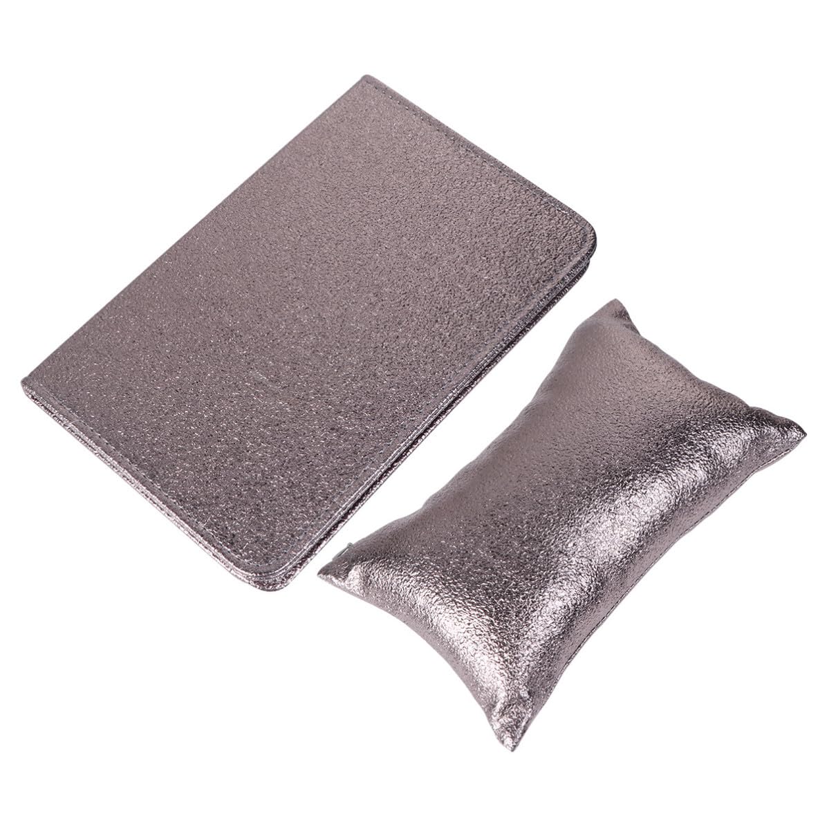 2pcs Foldable Pu Leather Nail Hand Rest Pads with Cushion Space-saving Hand Pillows for Nail Salon and Family Use