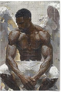 African American Black Men Angels Jigsaw Puzzles 1000 Pieces Games Educational Gift Home Decor for Adults S0404905