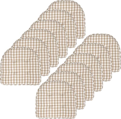 Miniatura 104 de Sweet Home Collection - Cojín de espuma viscoelástica para silla, con capitoné, parte trasera de goma antideslizante, en forma de U, de 17 x 16