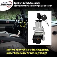 Vista 5 de Conjunto de encendido Interruptor del cilindro de bloqueo y carcasa del cilindro e interruptor de arranque Reemplazo para vehículos Chevy