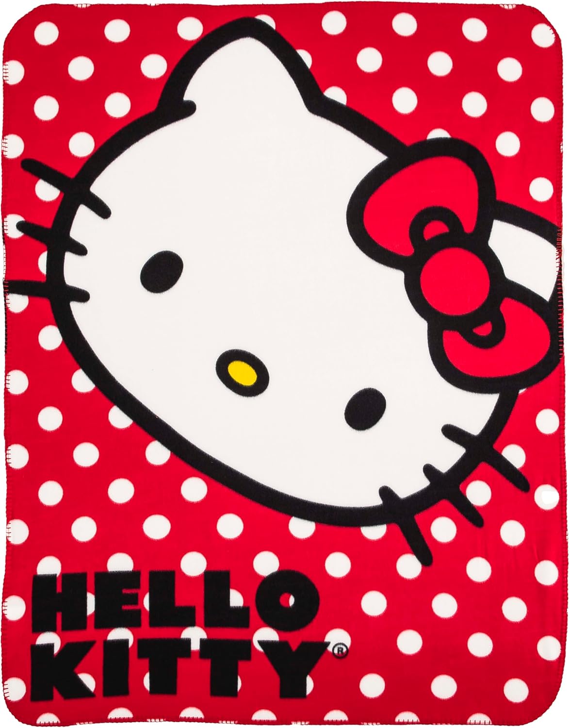 Northwest Sanrio Hello Kitty Polka Dot Kitty Fleece Throw Blanket, Soft, 45 x 60Inches, Multi Color - Image 2