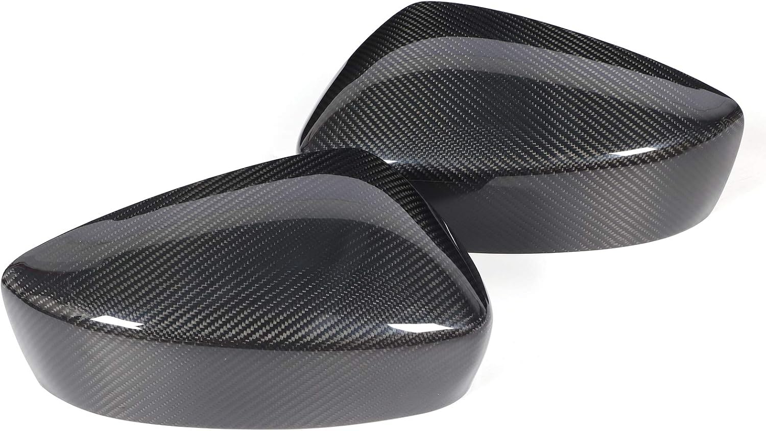 DRY CARBON FIBER REARVIEW MIRROR CAP COVER FOR 3 AXELA 2017‑2018