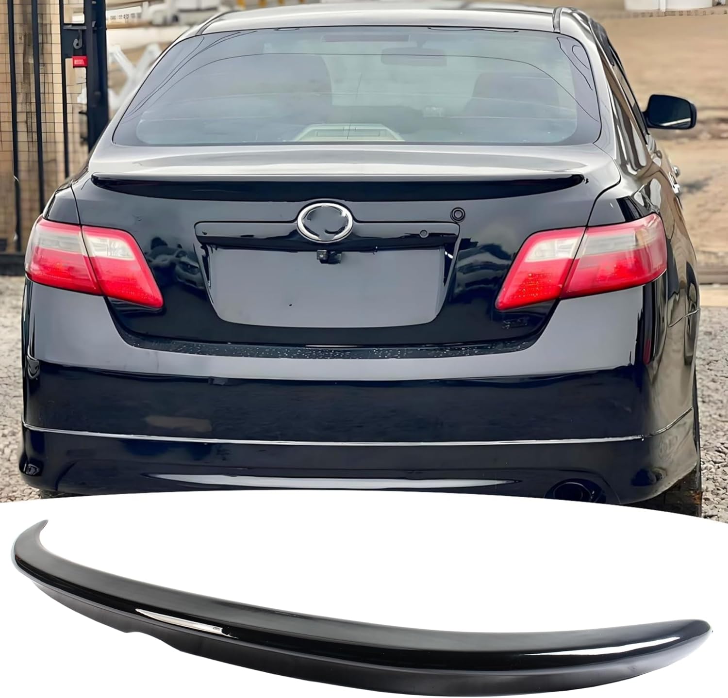 STSEV01 Rear Spoiler Wing Fit for Toyota Camry 2007-2011 CE/SE/LE/XLE, Glossy Black Factory Sporty Style DeckLid Lip Exterior Accessories