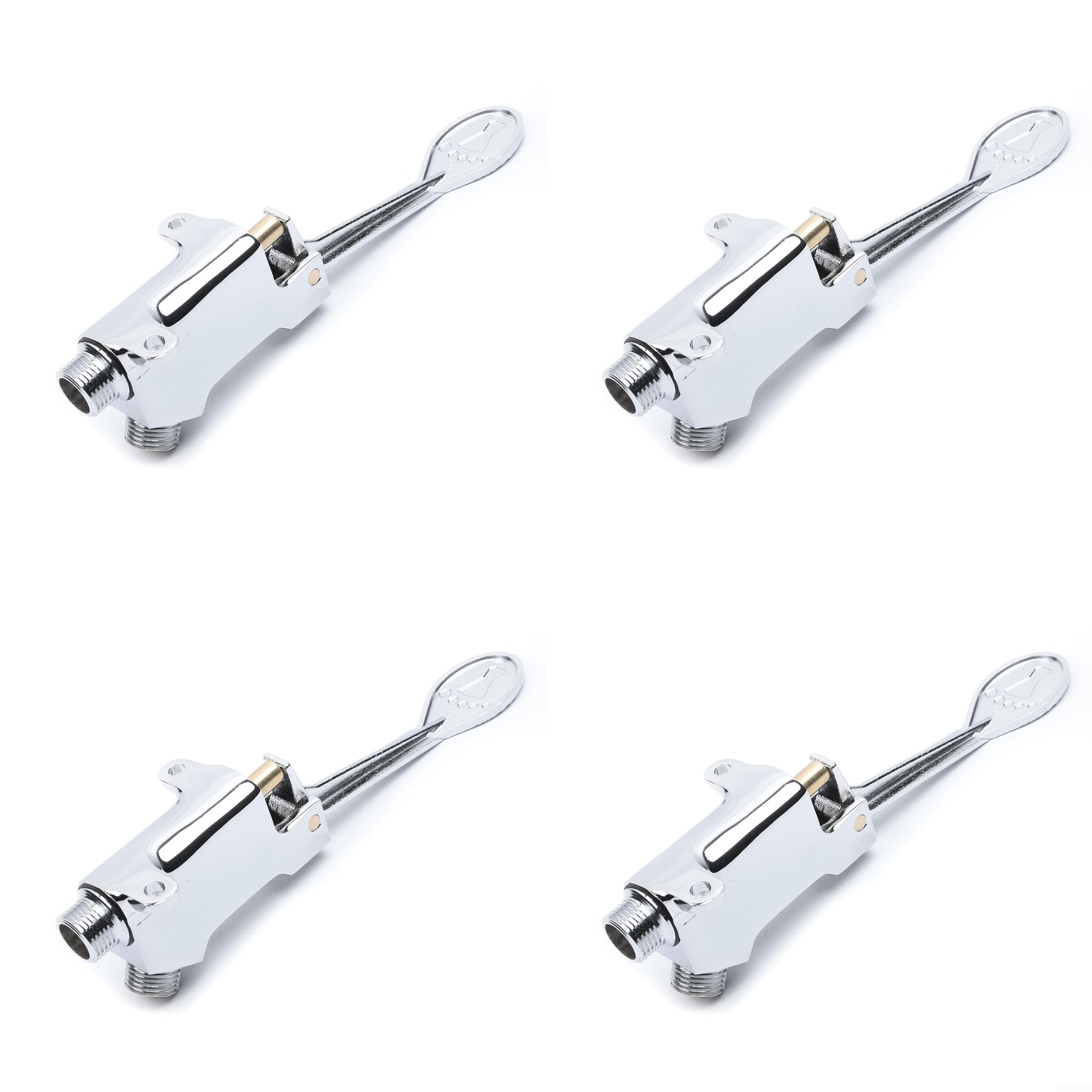 Válvula de grifo accionada por pie con control de pedal de piso, salida de entrada de 1/2 pulgada, para hospitales y lugares públicos, cobre y construcción de acero inoxidable 304 (4)