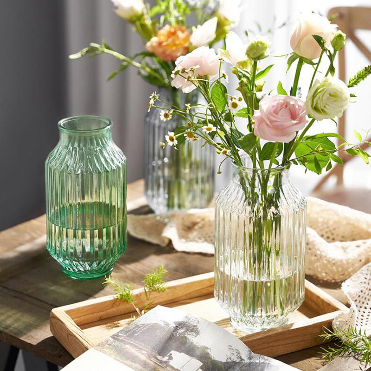 ガラス製 花瓶 まとめて 8点 CRYSTAL GLASS フラワーベース 花器 ガラス製 花瓶 まとめて 8点 CRYSTAL GLASS フラワーベース 花器