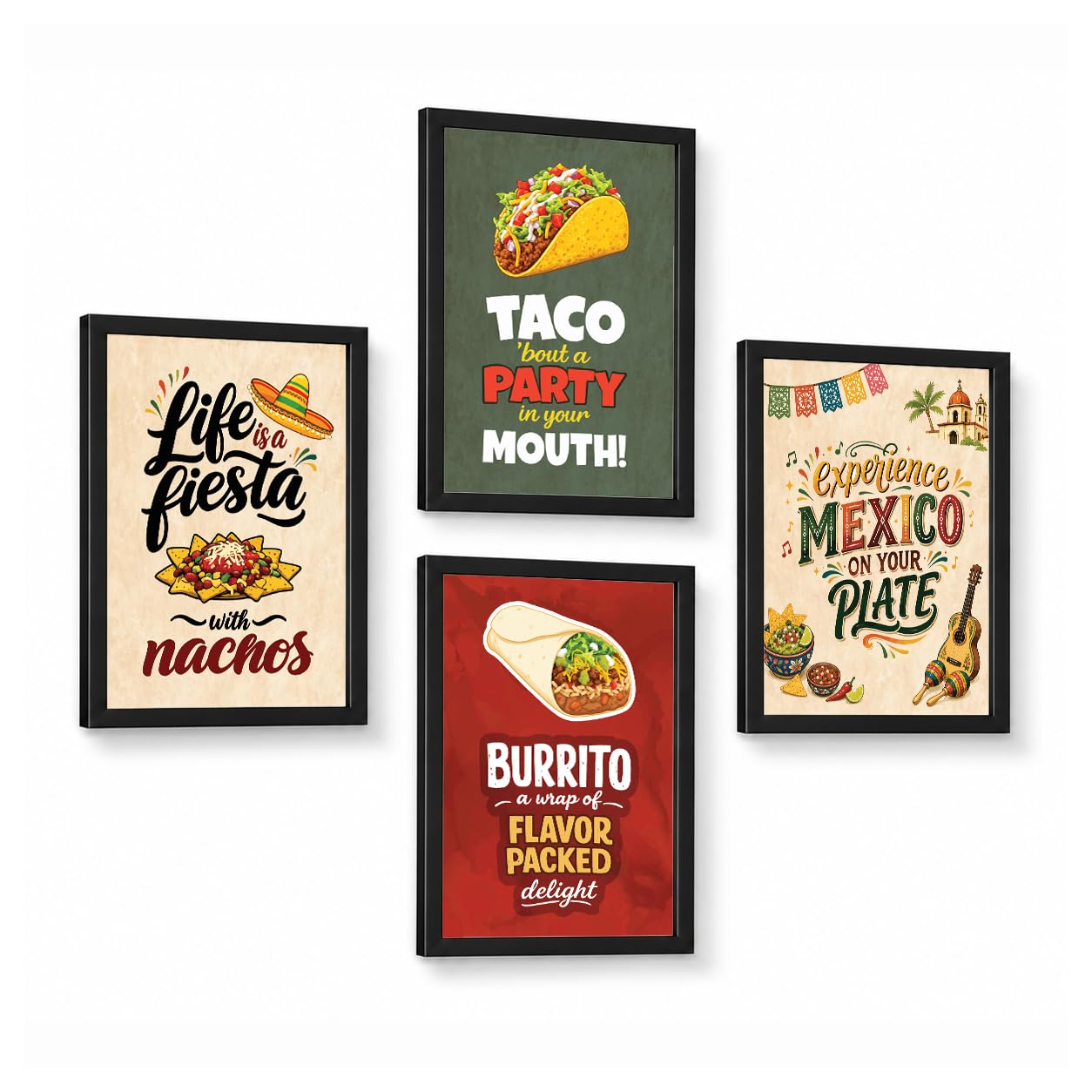 Kitchen Quotes Wall Frame - 'First We Eat' Turquoise -11