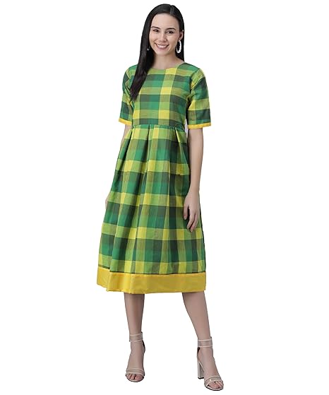check frock kurti