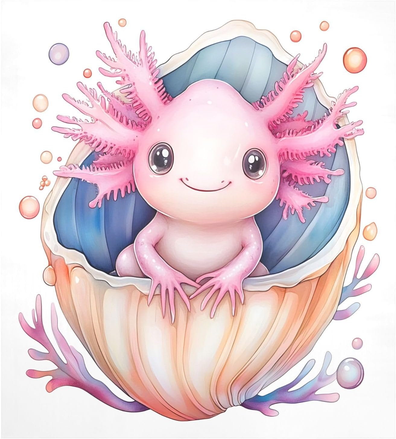 Dishwasher Magnet Cover Large Magnetic Stickers Watercolor Axolotl Front Dishwasher Cover Reusable Decal for Home Kitchen Refrigerator Decorative Lid Washing Machine Laundry