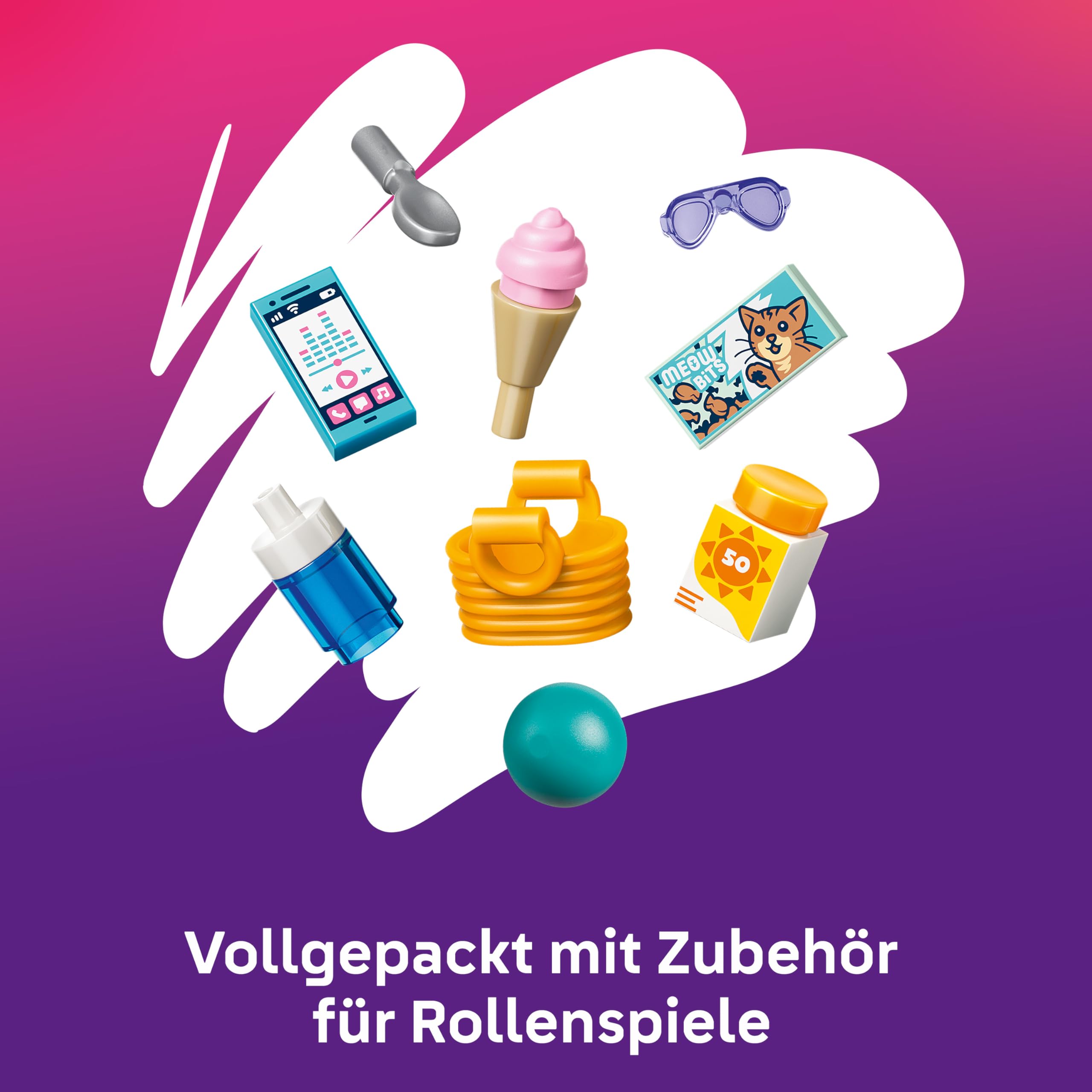 LEGO Friends Lustiger Tag im Wasserpark - Miniatur Spielset mit Rutsche, 2 Minifiguren, 4 Tierfiguren und Tierzubehör - Kinderzimmer Deko - Geschenk zum Geburtstag für Mädchen ab 6 Jahren - 42676