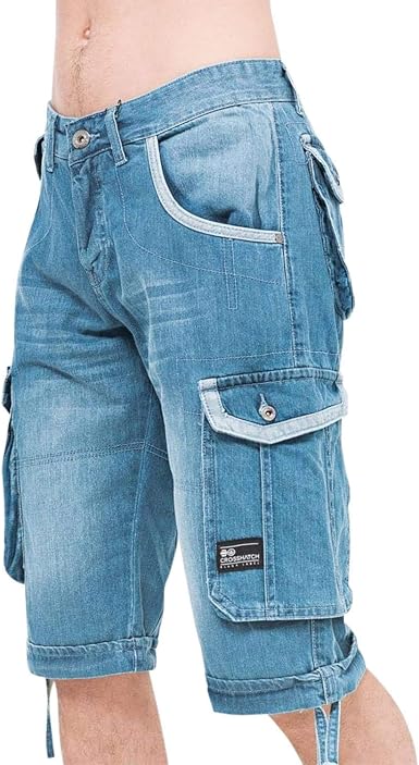 Black Label Newburg Cargo Denim Shorts 