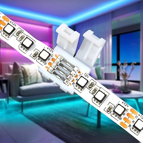 Miniatura 6 de VIPMOON - Conector de tira LED, de esquina en ángulo recto, 2835 3528