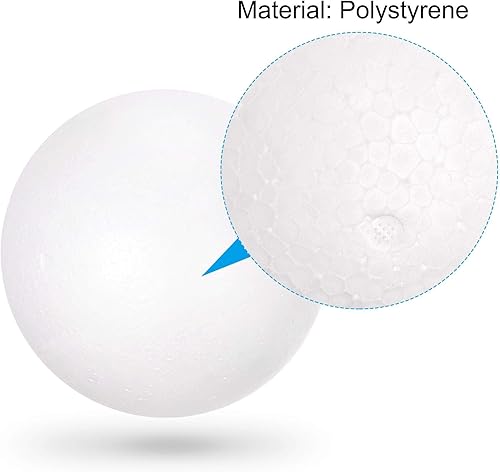 Miniatura 4 de uxcell 200 bolas de espuma de poliestireno blanco de 0.8 pulgadas, bolas lisas redondas lisas para manualidades, arte, bricolaje, hogar, decoración