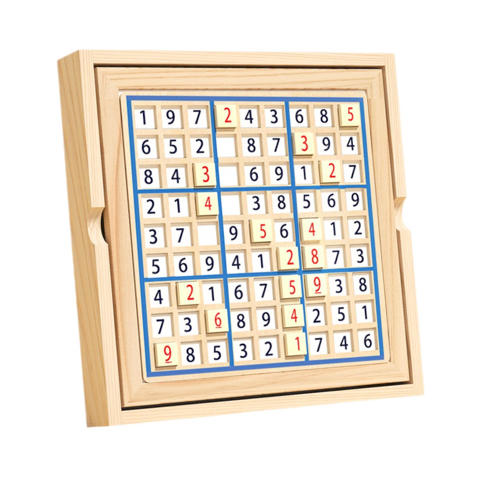Juego de Rompecabezas Sudoku de Madera, Juguete de Aprendizaje Temprano para Niños Y Niñas de Entre 1 Y 3 años.