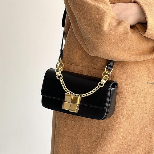 Miniatura 4 de findTop - 4 correas de cadena para bolso y 4 remaches en D, extensor de correa plana de 7.9 pulgadas con tachuelas de bola de latón, remaches,