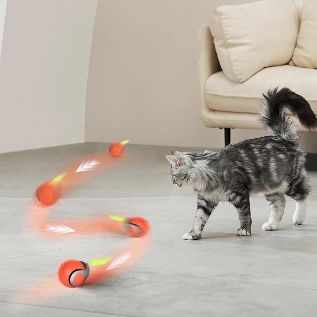 Foto 5 de 7 de Gerbala Juguete Interactivo Nuevo Rey de la Bola Eléctrica de 360° para Gatos, Speedy Tail 2.0