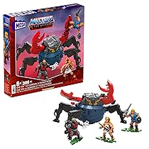 MEGA Masters of the Universe – Personaggio She-Ra contro Hordak e Monstroid, veicolo d’attacco da costruzione con 306 Pezzi, Giocattolo per Bambini 8+ Anni, HFF27