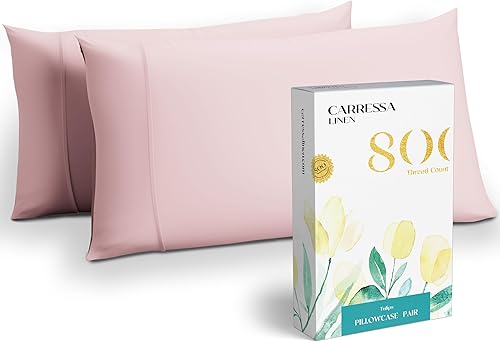 Vista 94 de Carressa Linen Juego de sábanas 100% de algodón egipcio, tamaño Queen, 6 piezas de 800 hilos de algodón egipcio, tamaño Queen, color blanco, suave