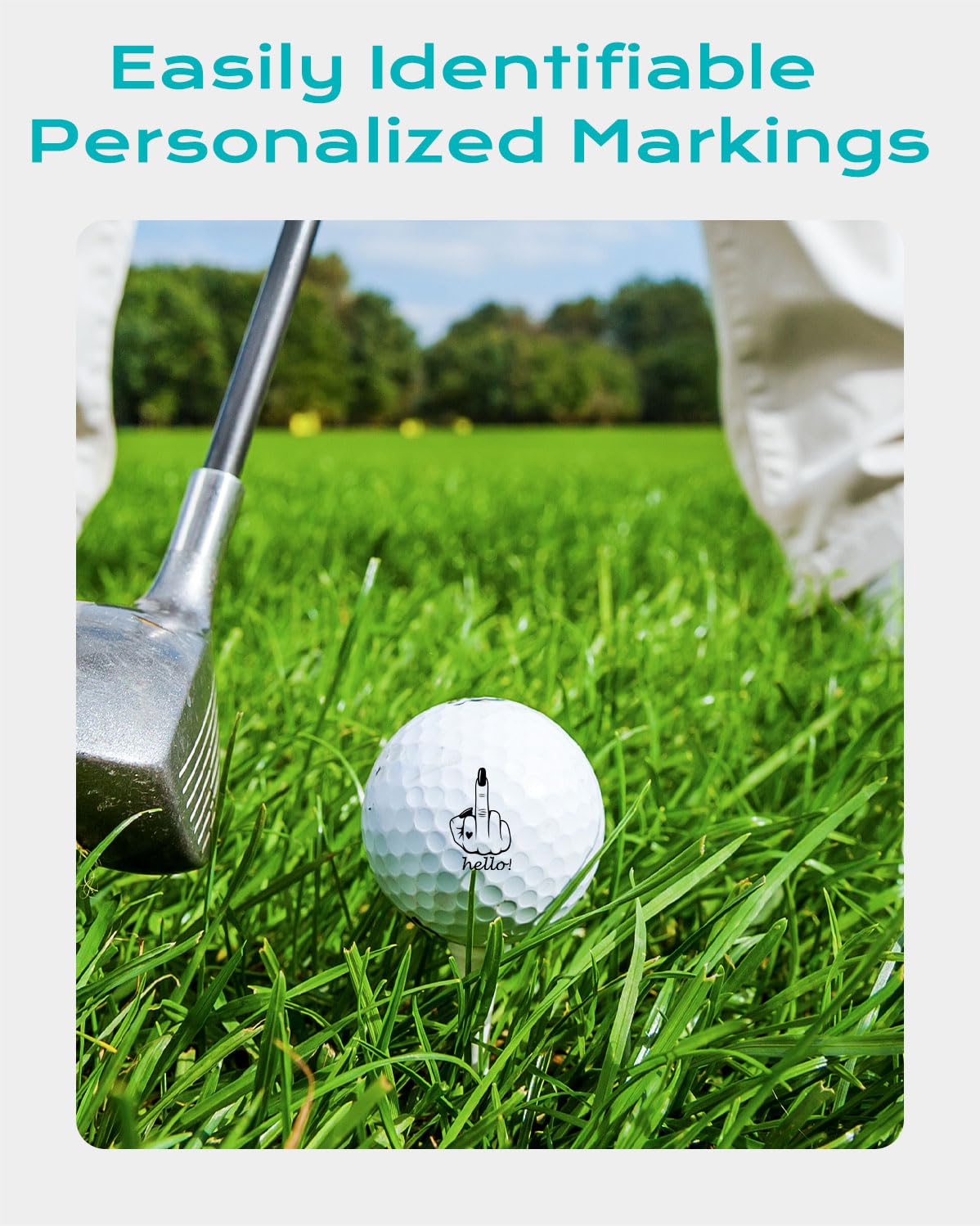 Divertido sello de pelota de golf, marcador de monograma para una fácil identificación y reutilizable, herramienta de marcado de sello de pelota de golf, accesorios de golf, regalo para