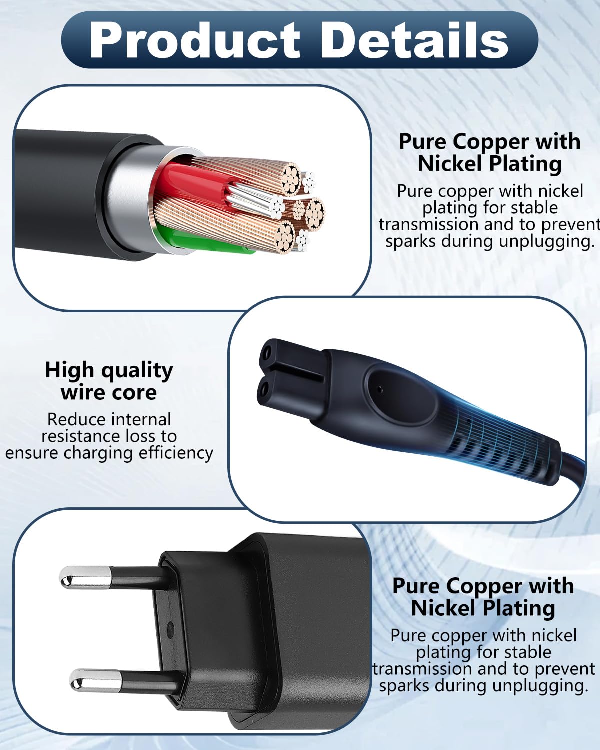 Caricabatterie 5V 1A Compatibile con Rasoio Philips OneBlade QP2724 QP2734 QP2824 QP2834 QP4631 MG9530 MG7910 MG5910 S7887 S5898 PQ888 PQ889 Cavo USB 1M Alimentatore Sicuro Portatile Viaggio