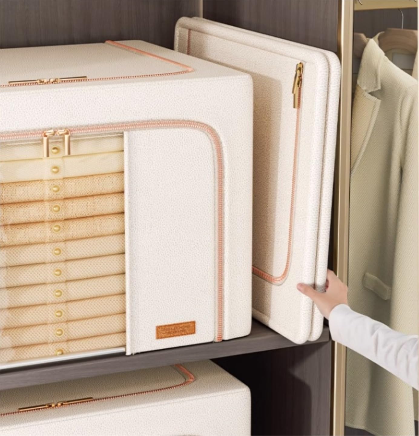 Torby Do Przechowywania Torba Do Przechowywania Kołdry Torby Ubrań Pod Łóżkiem Składane Z Przezroczystym Okienkiem Na Przeprowadzka(White,110L)