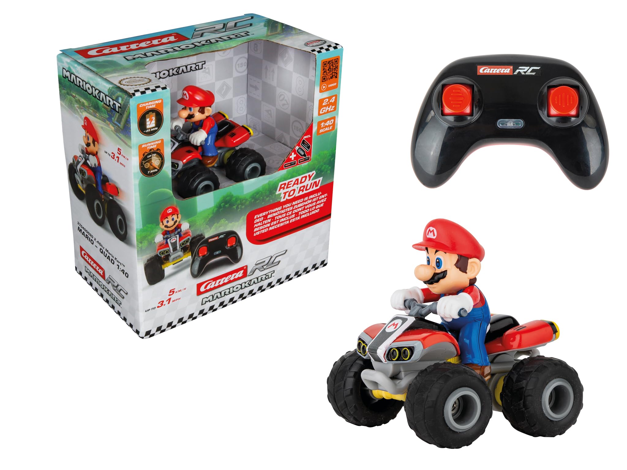 Carrera - 370400020-2,4 GHz Mario Kart, Mario - Quad 1:40