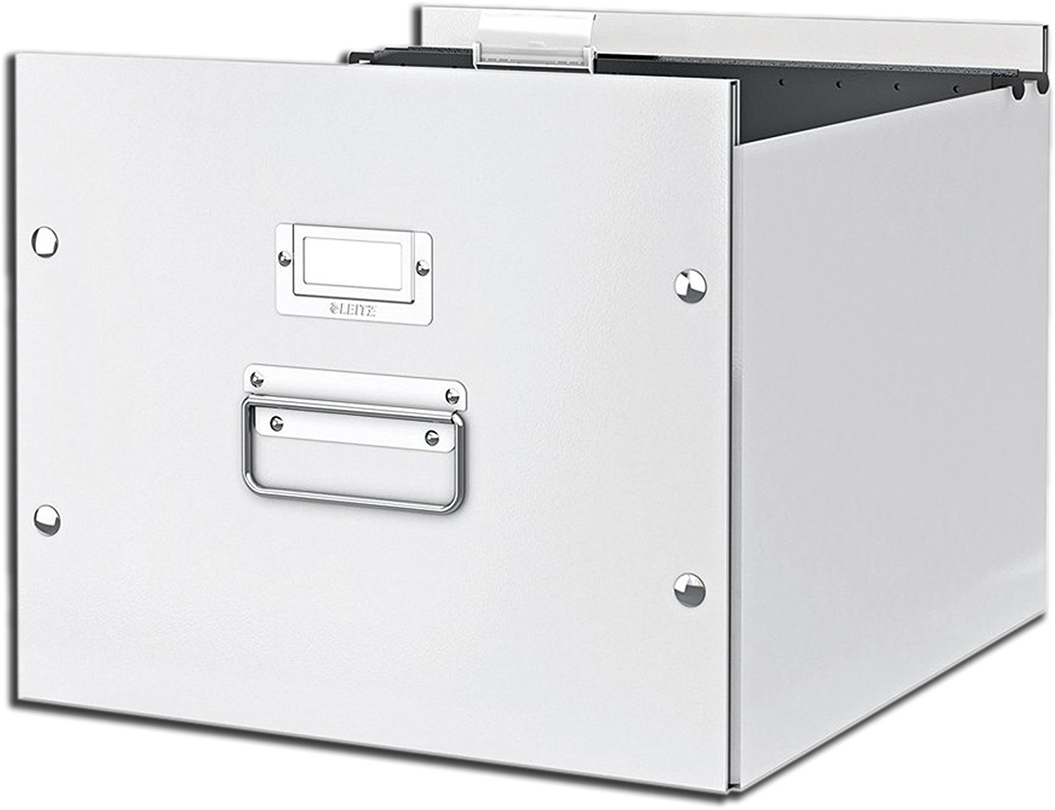 Leitz, Ablage- und Transportbox für Hängeregistratur, mit Deckel, A4, Click & Store (Weiß | 2er Pack)