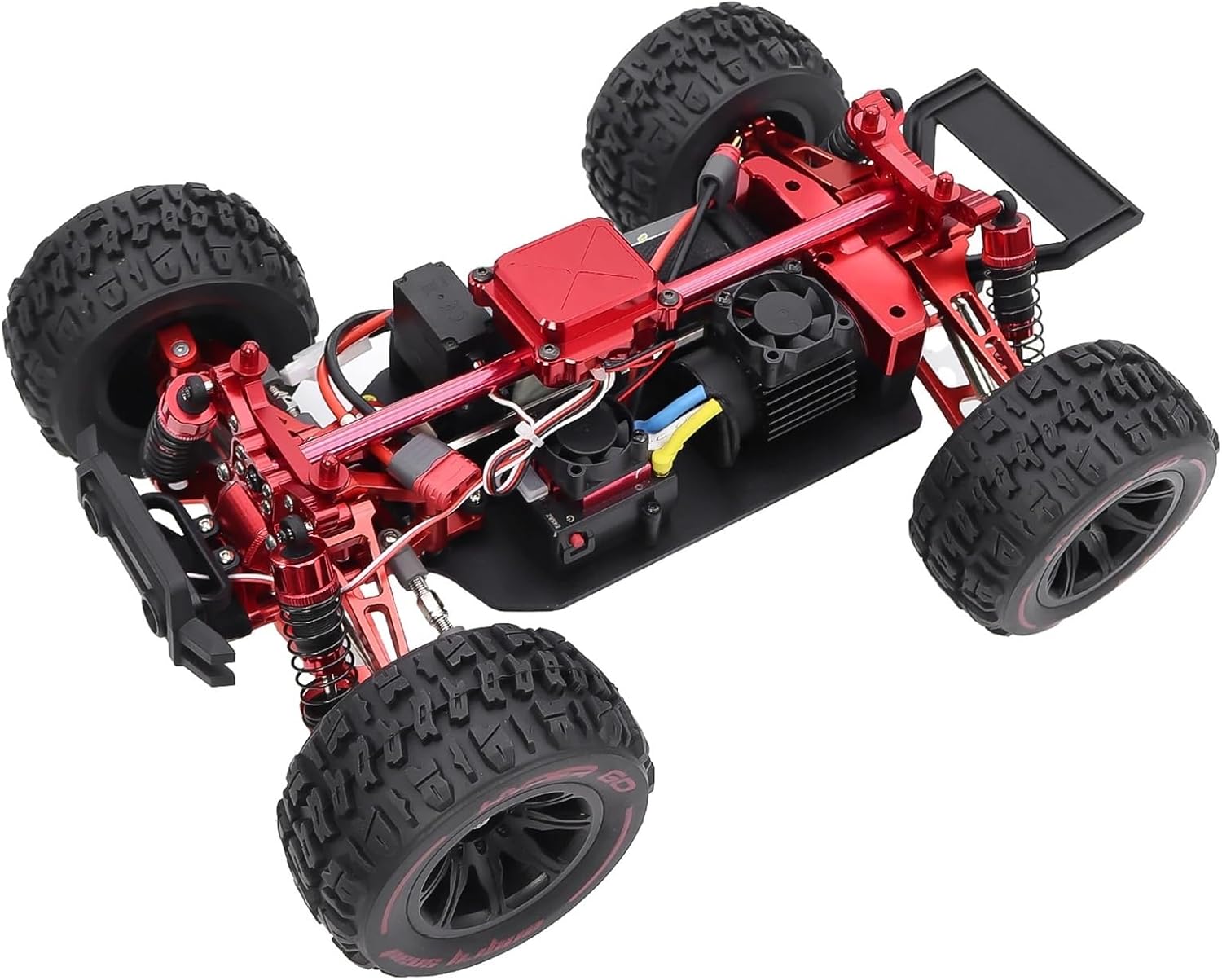 RC Car Parts for MJX for Hyper Go 1/14 14210 14209 14190B 14191B Metal Rear Upper Under Gearbox Covers Differential Case Cover Decoration RC Car Upgrade Spare Parts(Red,Set)