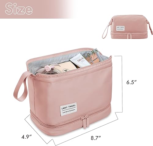 Miniatura 2 de Bolsa de maquillaje portátil de viaje para cosméticos con soporte para cepillos, bolsa organizadora de maquillaje, bolsa de aseo para mujeres y