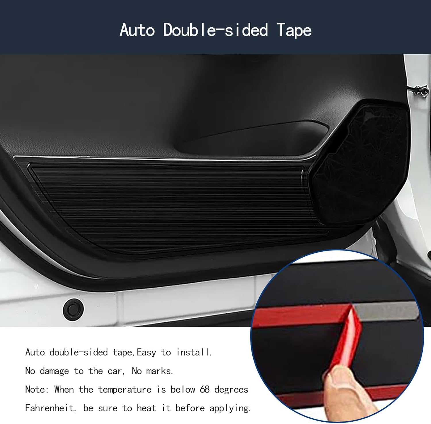 Door Anti Kick Pad Cover Compatible with Toyota RAV4 2025 2024 2023 2022-2019 Door Scratch Protector Molding Trim Interior Car Accessories Stainless Steel 4PC(Black Brushed Finish)