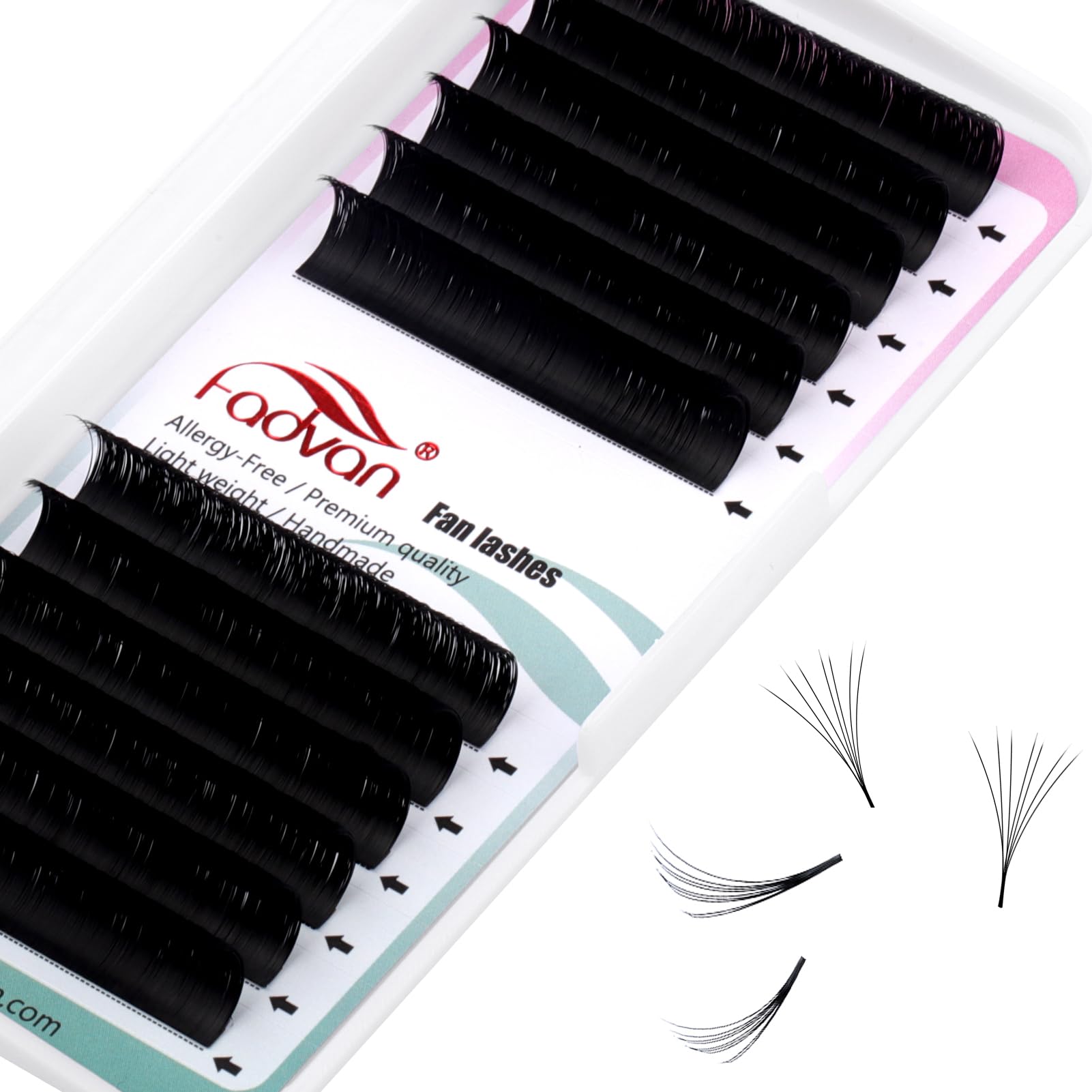 Easy Fan Lashes Wimpernverlängerung C Curl 0.05mm 12mm 12Row Leicht Fächernde Wimpern für Volumentechnik Wimpern Extensions (12mm, 0.05-C)