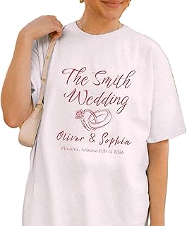 Personalized Wedding Shirt, Custom Bridal Party T-Shirt, Matching Bridesmaid Tees, Coordinated Wedding Party Favor Tee, Elegant Bride Merch T-Shirt, Chic Pre-Ceremony Celebration Outfit Multi Color