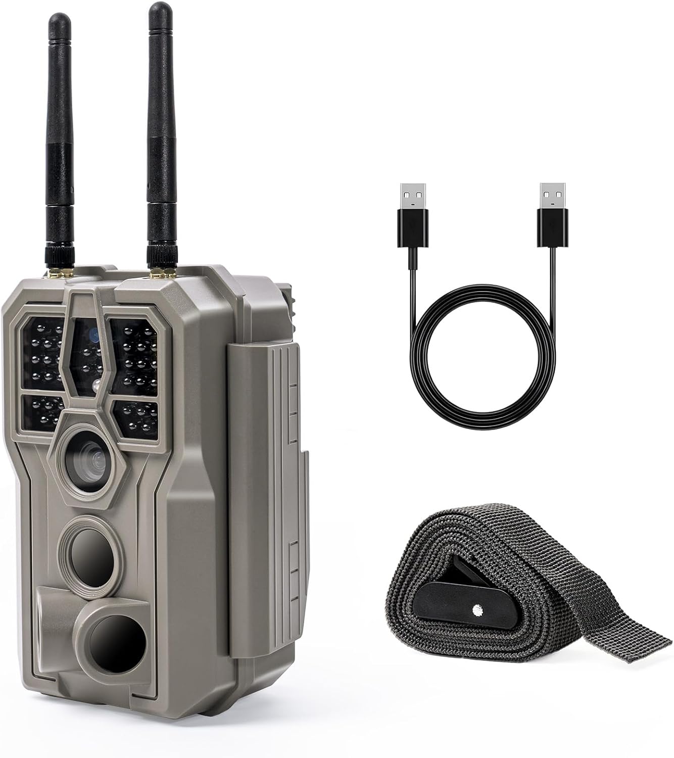 GardePro E8 2.0 Trail Camera WiFi 64MP 4K Game Camera with Dual Antennas, No Glow Night Vision, Motion Activated, App Control, IP66 Waterproof for Wildlife or Property