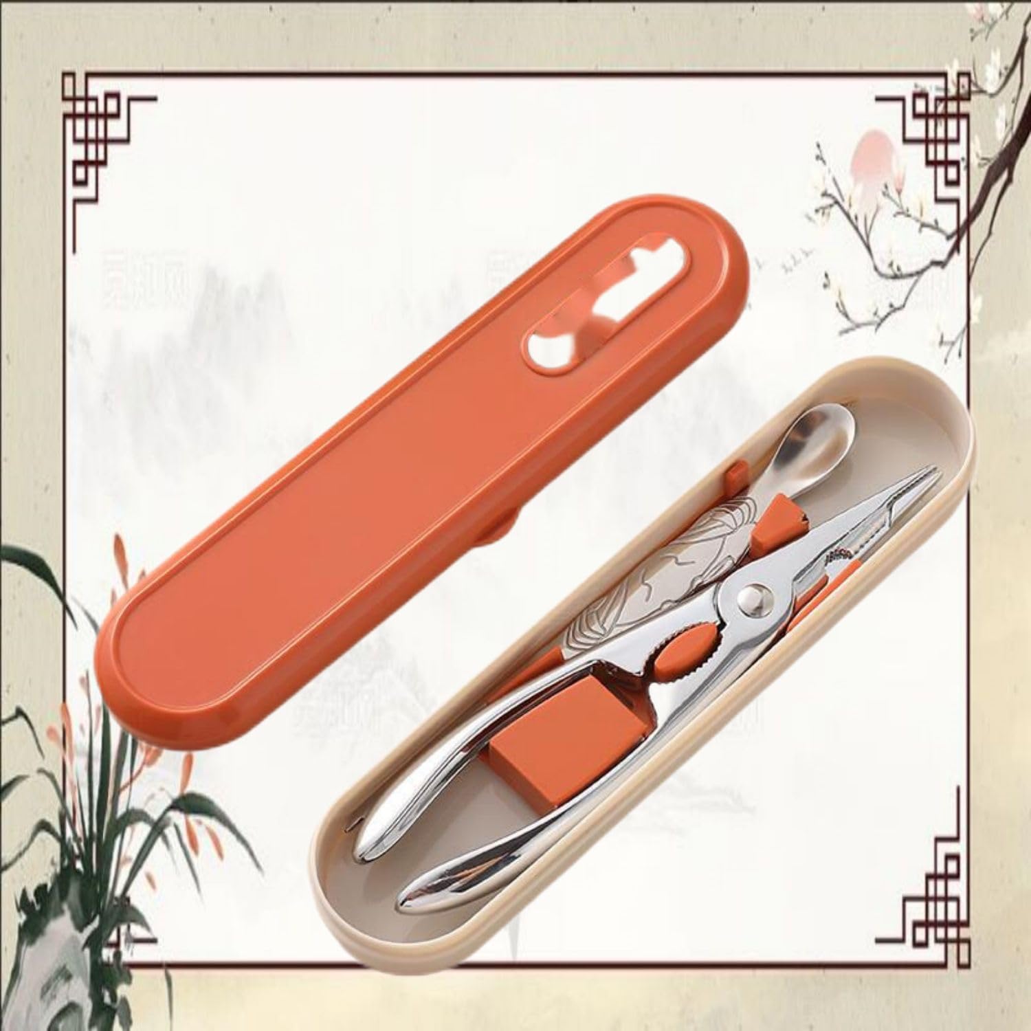 吃螃蟹 Seafood Tools Set includes 专用工具304不锈钢蟹八件剥拆螃蟹 Seafood Tools Set includes 钳夹子大闸蟹剪刀三件套 Household Cleaning，Kitchen Storage Essentials