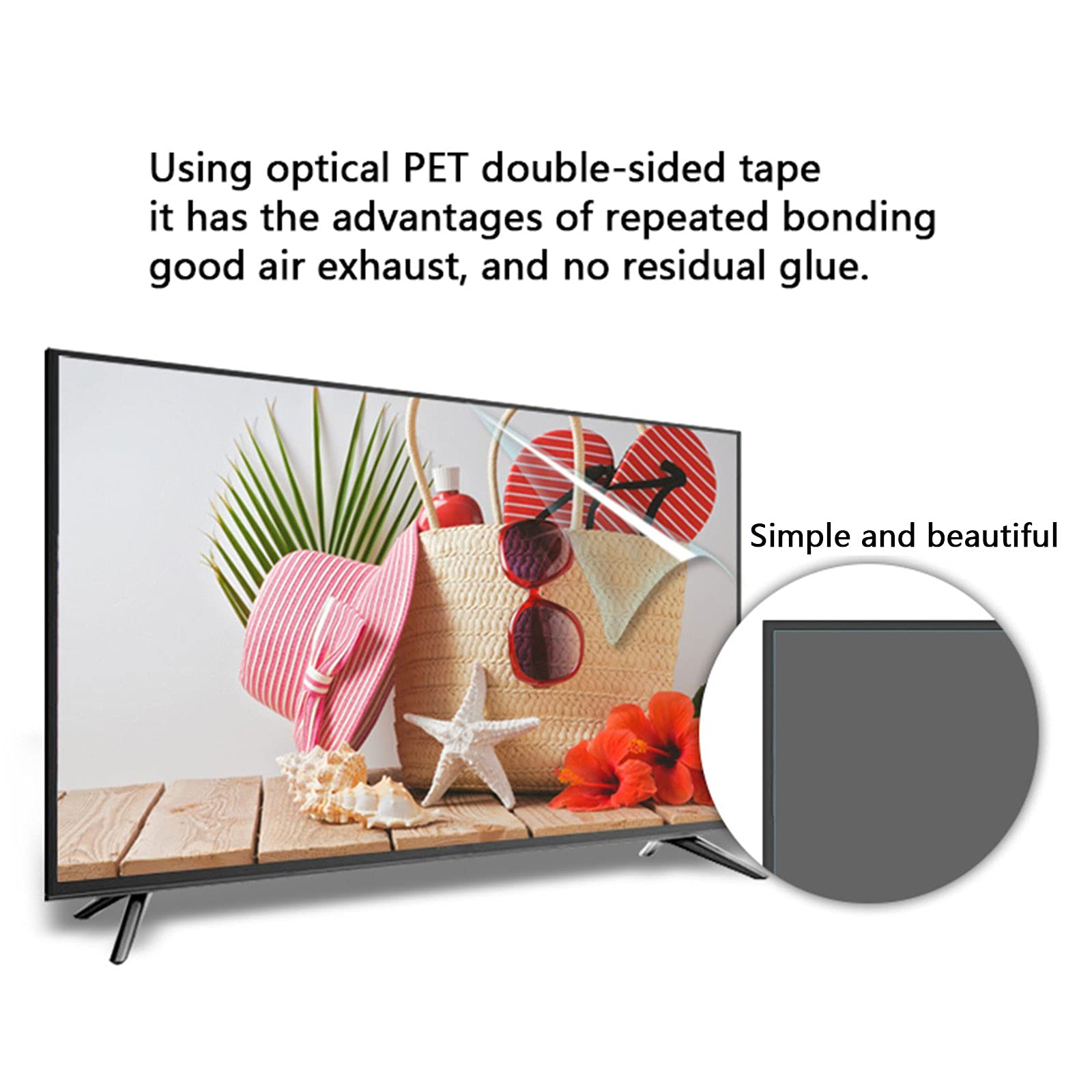Antyodblaskowa osłona ekranu LCD, filtruje niebieskie światło i zapobiega zadrapaniom zmęczenie oczu, bez pęcherzyków dla ostrych, Sony, Samsung, Hisense, LG itp., 32" 704 * 395