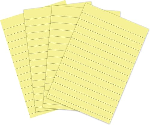 Vista 10 de Post-it Notas superadhesivas de papel 100% reciclado, amarillo canario, forradas, 4 pulgadas x 6 pulgadas, 8 blocs de notas adhesivas, 45 hojas por
