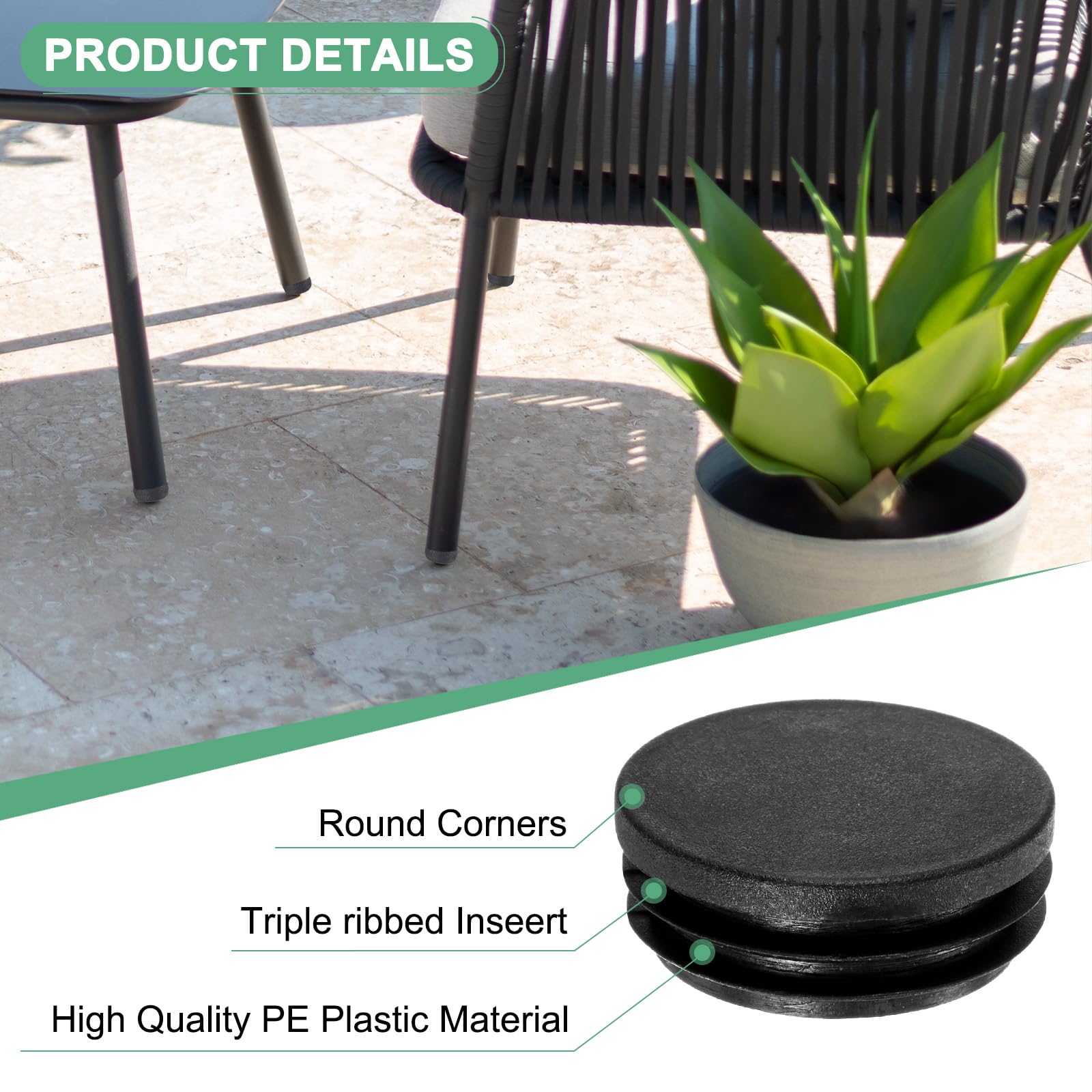 M METERXITY 20 Pack Round Plastic Plug - Image 2