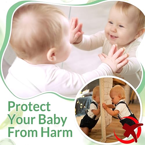 Miniatura 2 de Queekay 5 piezas espejos de gimnasio en casa de 30.5 x 61 cm, azulejos de espejo de pared acrílicos de 2mm de grosor, hojas de espejo autoadhesivas