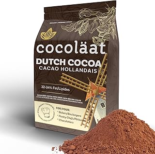 Cocoläat European Style Dutch Cocoa Powder | Culinary Grade for Bakers, Pastry Chefs, & Chocolatiers | Dark and Rich With High 22/24% Cocoa Butter | Resealable Pouch | 2 lb, 907 g
