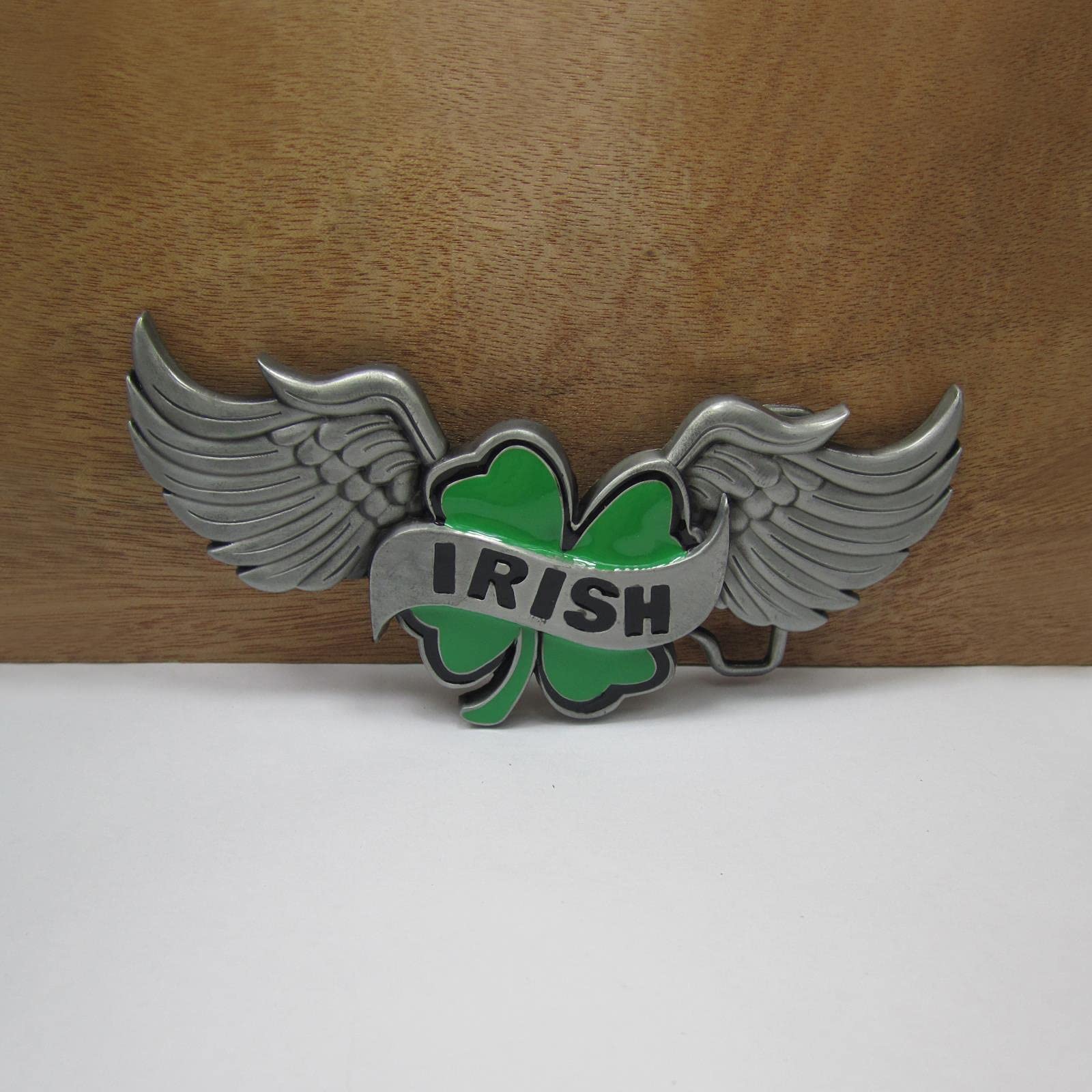 LPOK feature zinc alloy Irish wings belt buckle western jeans gift belt buckl-default,a