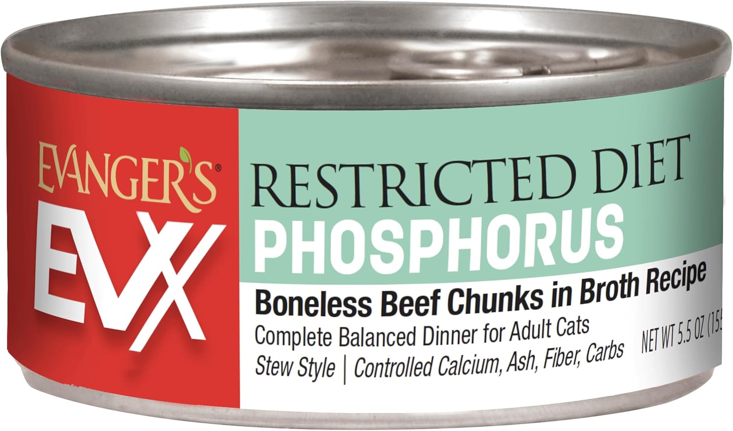 Evanger's EVX Boneless Beef Cat Food in Broth – 24 Count, 5.5 oz Each – Beef Chunks with Cranberries – Simple Recipe, Soft Pâté Style