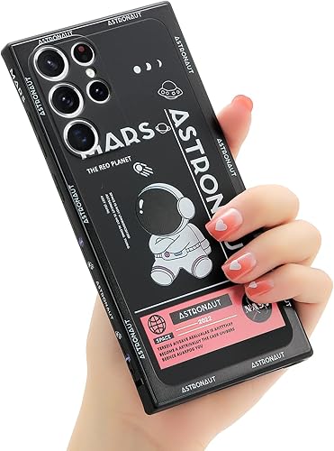 Yonds Queen Funda para Samsung Galaxy A53, diseño de astronauta de dibujos animados, diseño de cohete espacial, luna y cohete, elegante funda disponible en Yaxa Peru