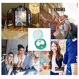 Contact Lens Cleaner Machine, Portable Ultrasonic Cleaning With USB Charger Mirror Tweezers Remover Tool Replaceable Contact Lens Case for Daily Outdoor (green)