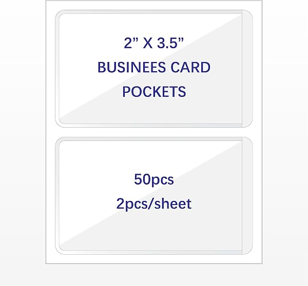 IMAGAME Clear Adhesive Index Card Holders, Plastic Labels Holders for Storage Bins, Library Card Pockets, Toy Bins, Tote