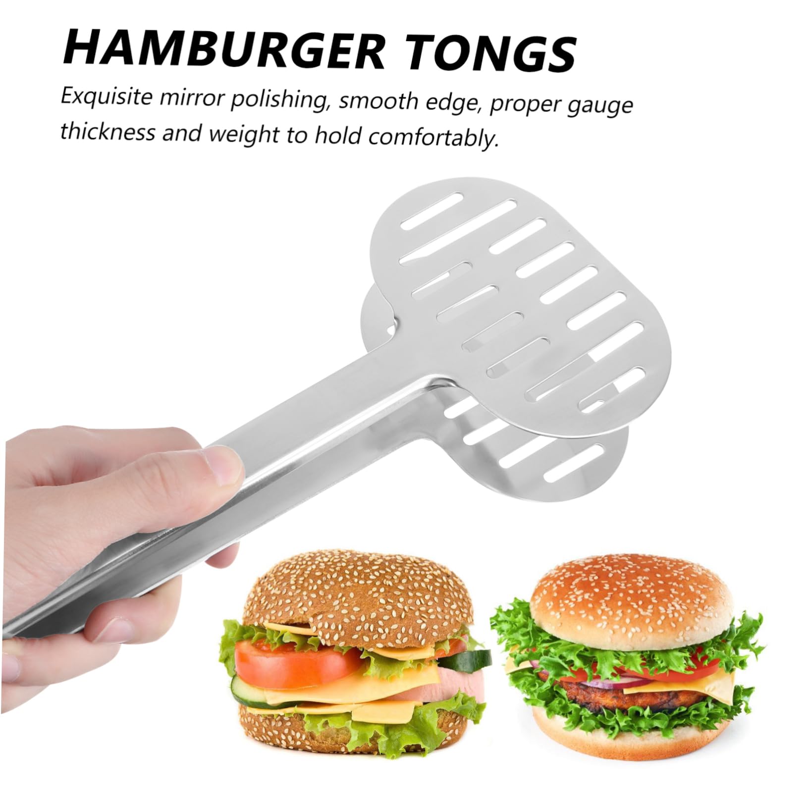 MAGICLULU 3pièces Pince De Cuisine Multifonction Acier Inoxydable Pince Anti-brûlure Pour Servir Aliments Idéale Pour Buffet Et Barbecue