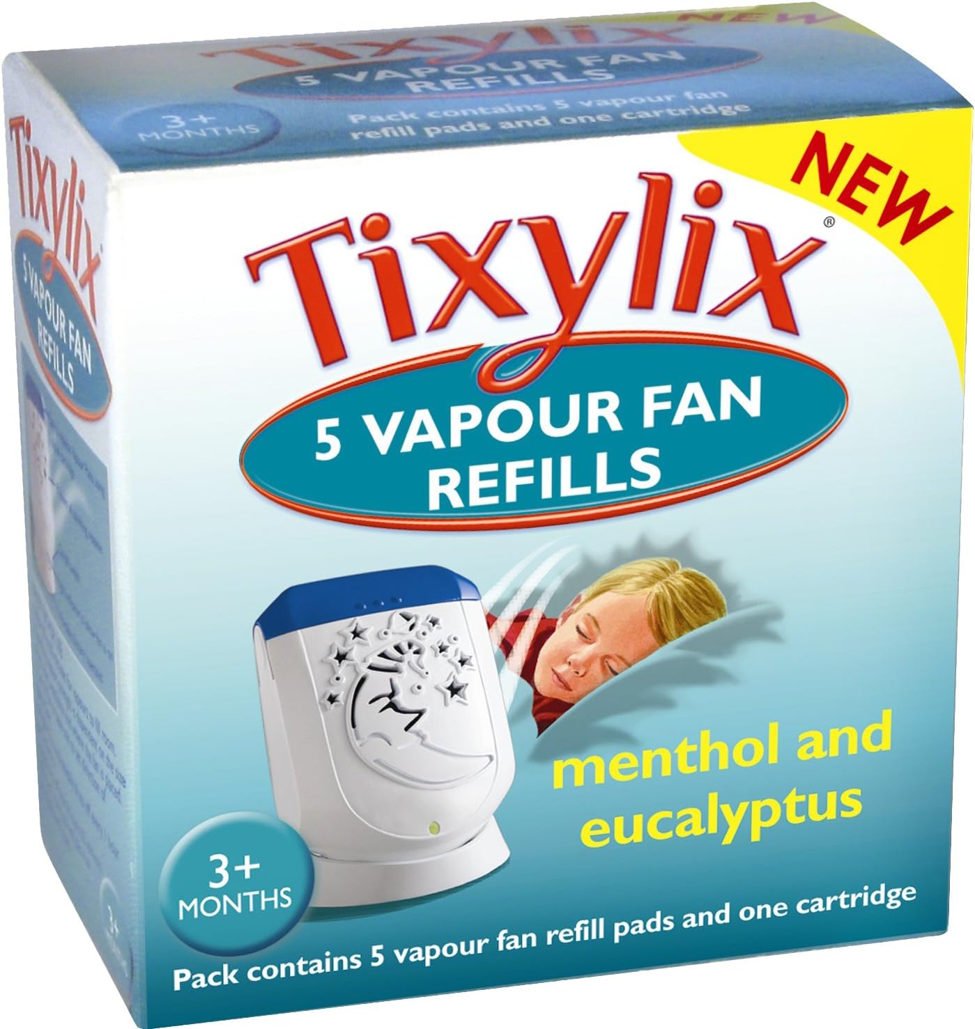 Tixylix Vapouriser Pad Refills for Portable Battery Fan - Age 3+ months - 5 Refills