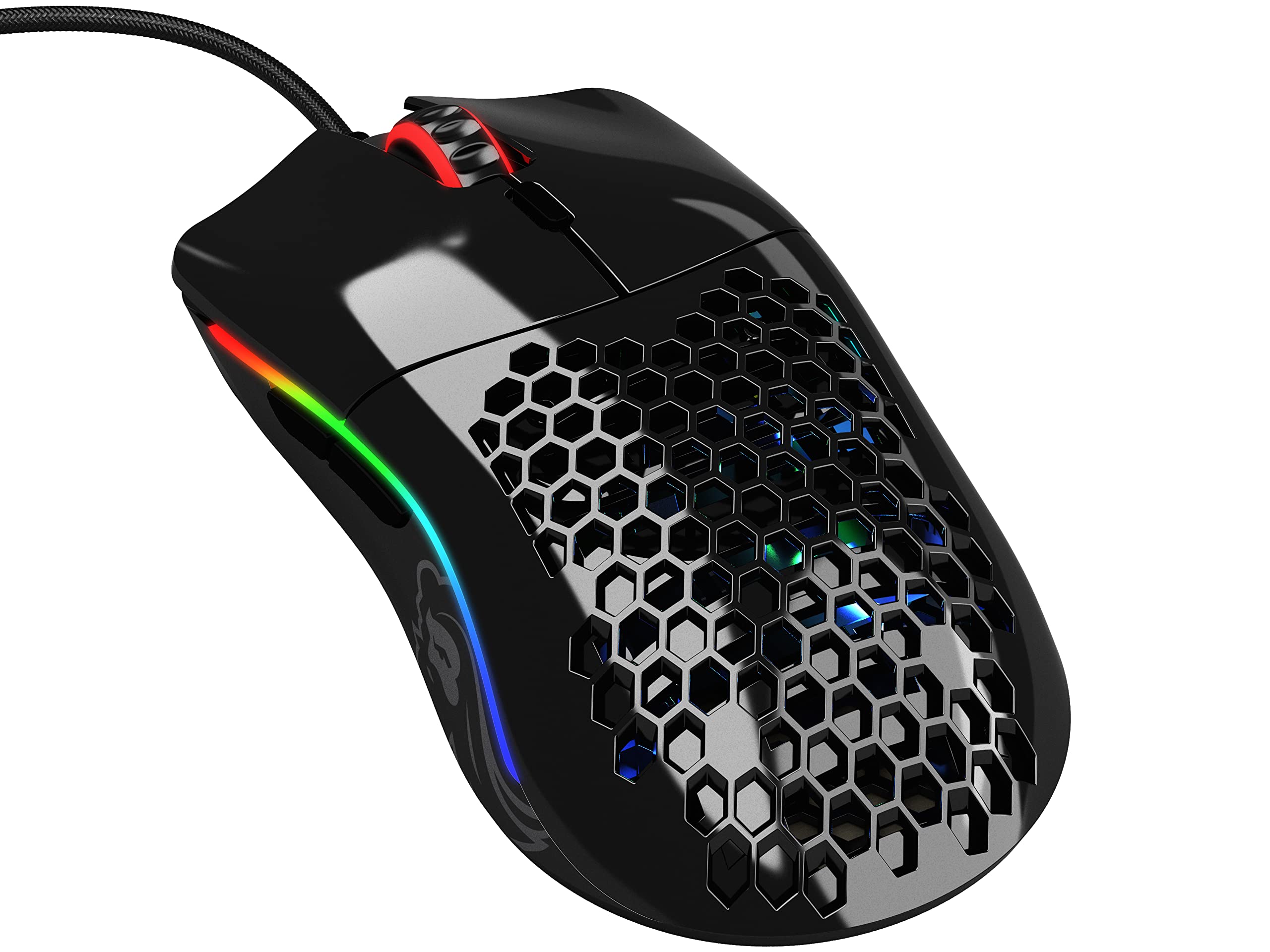 Glorious Gaming Mouse - Model O 67 g Superlight Honeycomb Mouse, Glossy Black Mouse, USB Gaming Mous